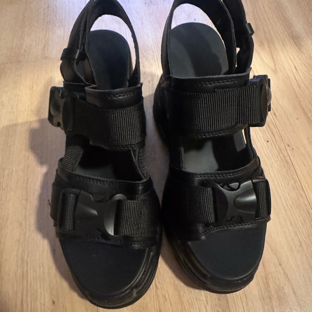 Platform Sport Sandals for Women - Black - Picture 7 of 8